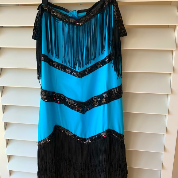 Music Legs Other - Gorgeous blue and black flapper costume